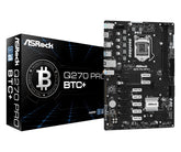 Asrock Q270 PRO BTC+ Mining Board, Intel Q270, 1151, ATX, DDR4, HDMI, 1x PCIe 3.0 x16, 12x PCIe 3.0 x1, M.2, Power On/Reset Button